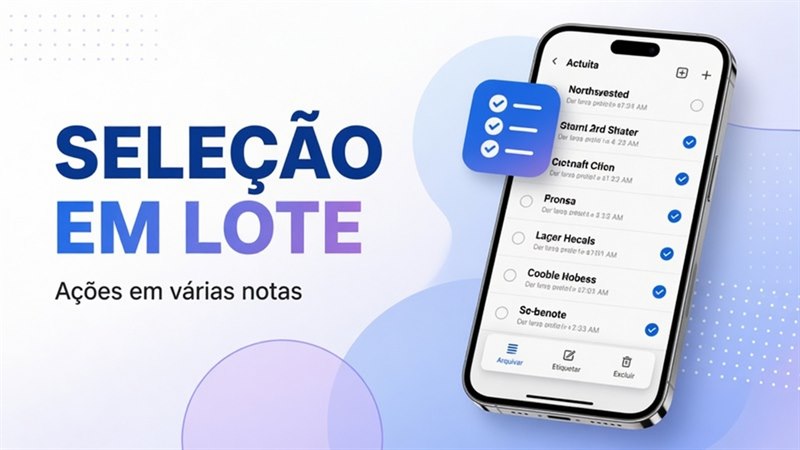 Como selecionar várias notas e usar ações em lote no DicaNote