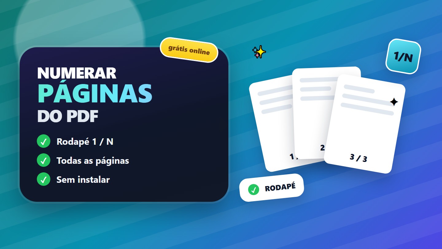Numerar páginas de PDF online grátis